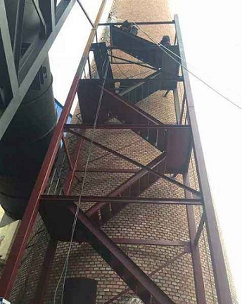 煙囪鋼樓梯鋼構件安裝技術